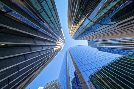 Modern office buildings in London