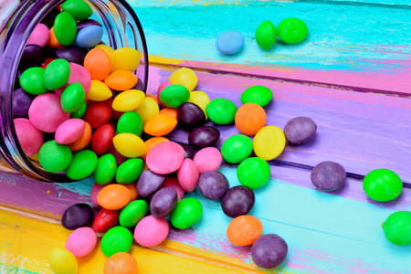 Bonbons multicolores