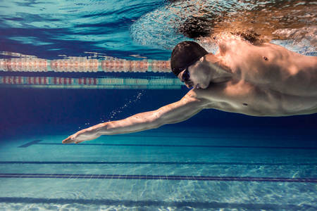 Swimmer underwater