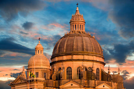 Domes of the Church of John the Baptist in Gozo