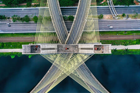 Kilátás felülről az Octavio Frias de Oliveira hídra