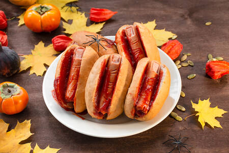 Halloween hot dogy