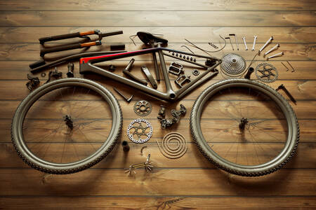 Разглобен велосипед