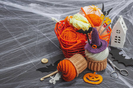 Knitted Halloween toys