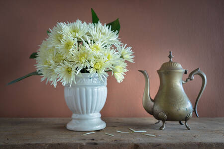 Dahlias in a vase