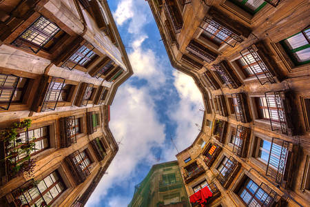 Gamle bygninger i Barcelona