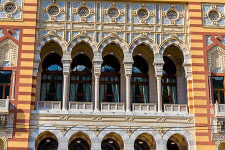 Interiorul Bibliotecii Naționale și Universitare din Bosnia și Herțegovina