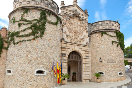 The main entrance to the Spanish Village