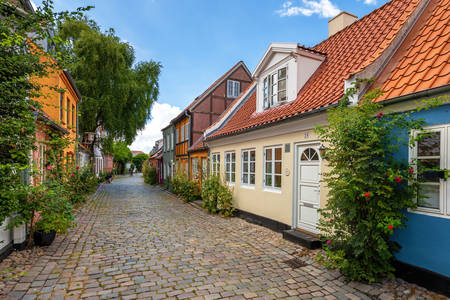 Oude huisjes in Aarhus