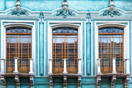 Historic facades in Cuenca