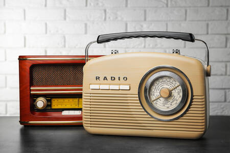 Retro radio on the table