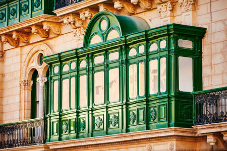 Facade of a building in Valletta
