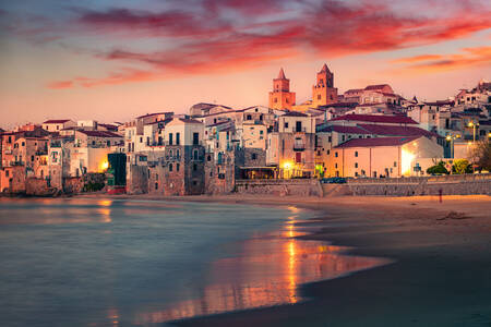 Sonnenuntergang in Cefalu