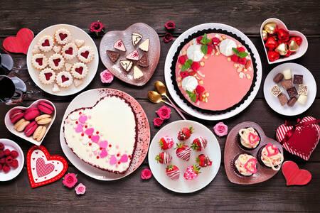 Desserts pour la Saint-Valentin