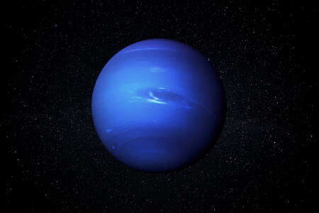 Neptune dans le ciel étoilé