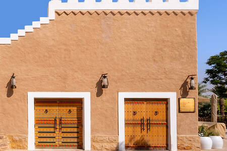 De gevel van een huis in Riyad