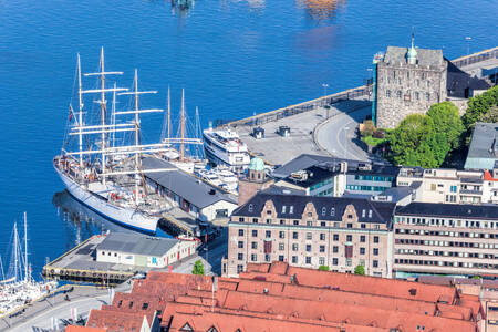 Ships in Bergen Harbor