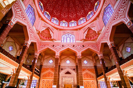 The interior of the Putra Mosque
