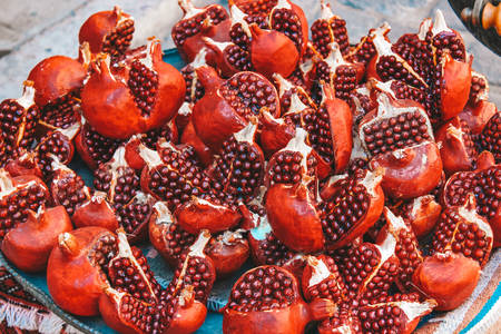 Ripe pomegranates