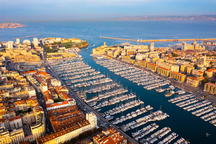 Gamla hamnen i Marseille