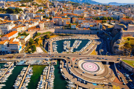 View of the Old Port of Marseille