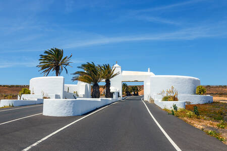 Straße auf der Insel Lanzarote