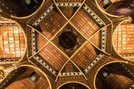 Takets utsmykning i Basilikaen for Vår Frue av Englene i Cartago