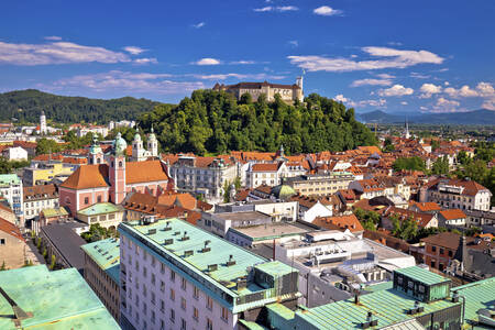 Kilátás Ljubljana belvárosára