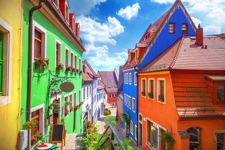 Casas coloridas en Meissen