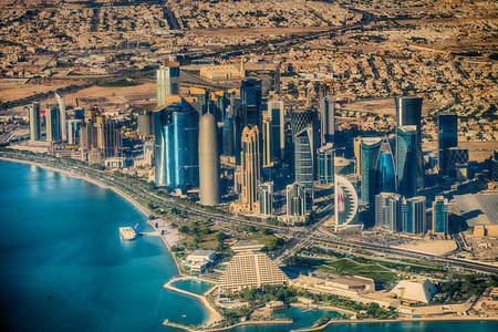 Pohled na město Dauhá