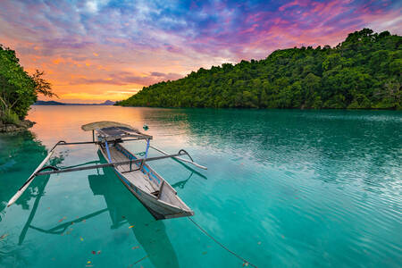 Tramonto sulle Isole Togean