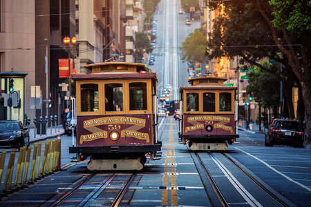 Trams on California Street