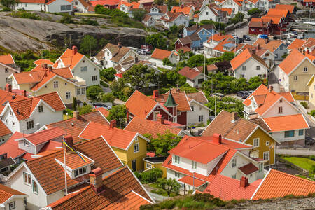 Rooftops of the town of Fjällbacka