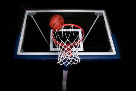 Basketbalový koš a míč