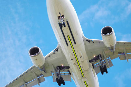 Close-up van een vliegtuig