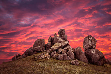 Las rocas en Dobrudja