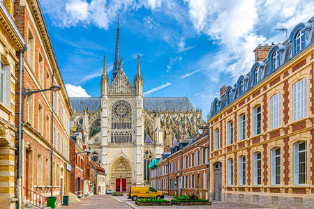 Blick auf die Kathedrale von Amiens