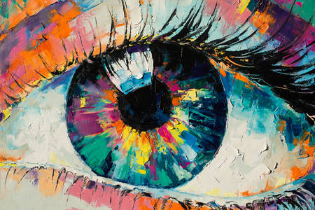 Pintura de ojos abstracta