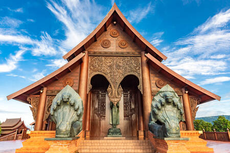 Buddhist Temple Wat Somdet Phu Ruea