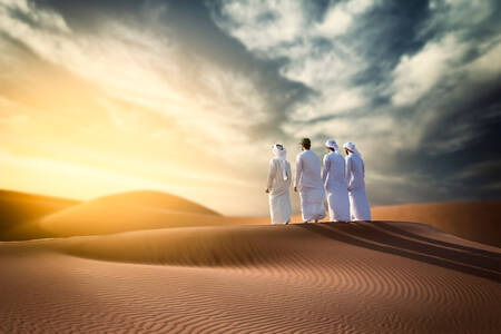 People in the desert
