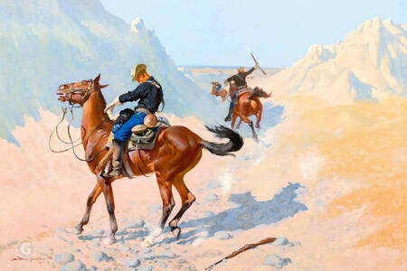 Frederic Remington: "The Advance-Guard, or The Military Sacrifice"