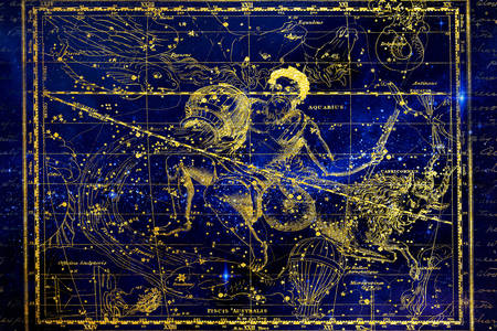 Constelação de Capricórnio e Aquário