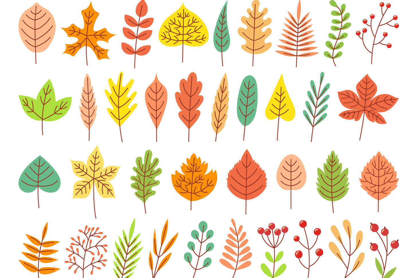 Осенние листья палитра