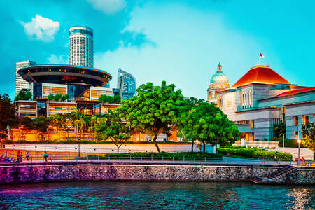 View of Government Offices in Singapore