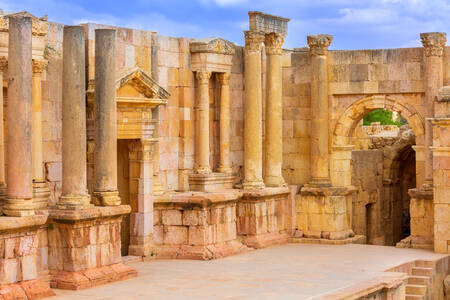 Amphitheater of the Southern Theater in Jerash