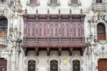Facade of a house in Lima