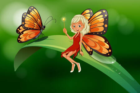 Víla a motýľ