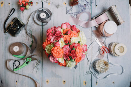 Bouquet de mariage orange