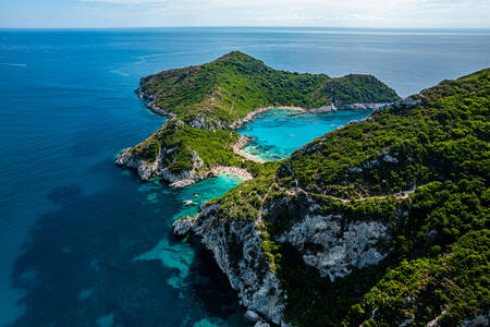 Uitzicht op Porto Timoni, Corfu