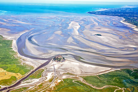 View from above of Mont Saint-Michel